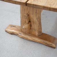 Table de repas en chêne massif - France design XXème