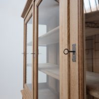 Grande vitrine ancienne 6 portes en chêne - 1920