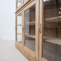 Grande vitrine ancienne 6 portes en chêne - 1920
