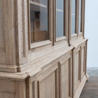 Grande bibliothèque vitrée en chêne – XIXe siècle
