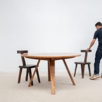 Grande table ronde design - 1970