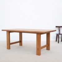 Table de repas en orme Maison REGAIN France vers 1970