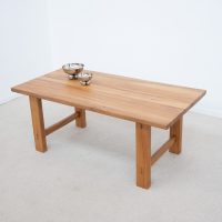 Table de repas en orme Maison REGAIN France vers 1970