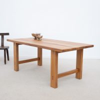 Table de repas en orme Maison REGAIN France vers 1970