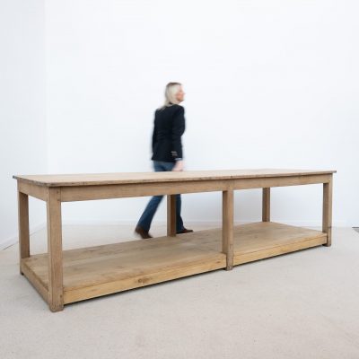 Large Early 20th Century Raw Oak Draper’s Table - France