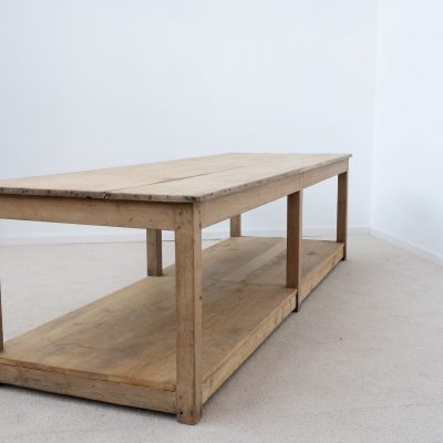 Large Early 20th Century Raw Oak Draper’s Table - France