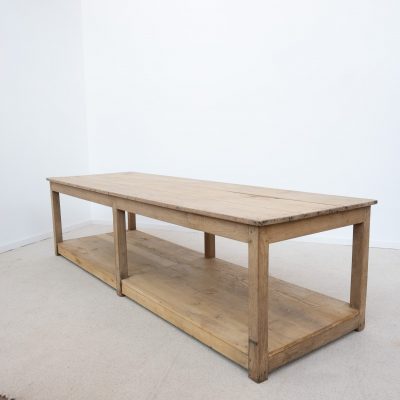 Large Early 20th Century Raw Oak Draper’s Table - France