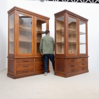 Paire de vitrines de mercerie - 1950
