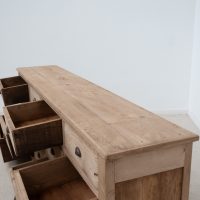 Grand meuble de métier en bois ancien à 12 tiroirs