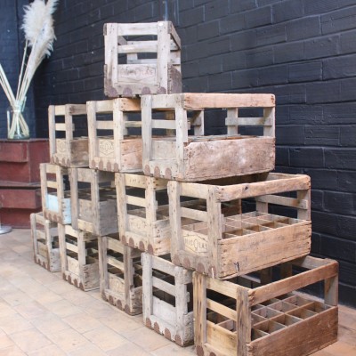 Old "Nicolas" wooden crates