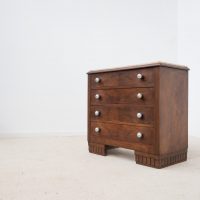 Commode Art Déco en noyer et marbre – 1920
