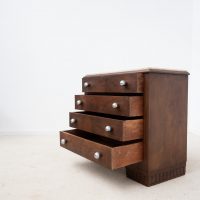 Commode Art Déco en noyer et marbre – 1920