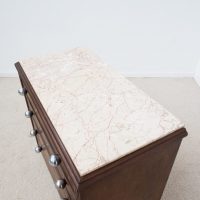 Commode Art Déco en noyer et marbre – 1920