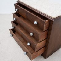 Commode Art Déco en noyer et marbre – 1920