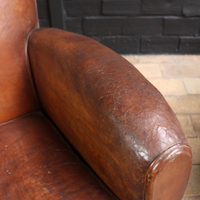 Pair of leather club chairs 1930