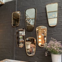 Série de miroirs asymétriques 1960 vintage