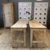 Pair of raw wood console