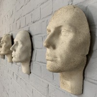 Series of 5 cement heads