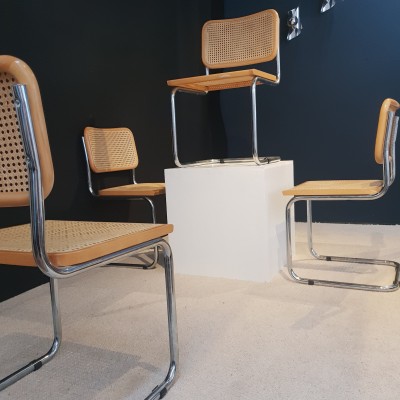 Set of 4 Chairs Marcel Breuer B32 1970