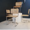 Série de 4 Chaises design Marcel Breuer B32 1970