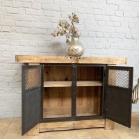 Metal and wood workbench