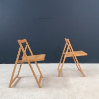Paire de chaises design pliantes 1970
