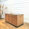 Wooden grocery counter