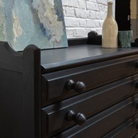 French designer oak chest of drawers.