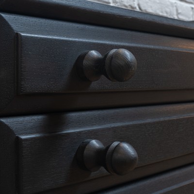 French designer oak chest of drawers.