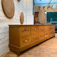Grand meuble à tiroirs en bois 1930