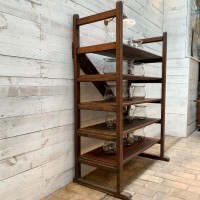 Wooden industrial shelf