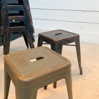 Set of 22 Tolix industrial stools