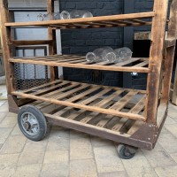 French wooden bakery cart
