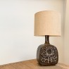 Large brutalist ceramic lamp by Emiel Laskaris