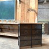 Industrial furniture with metal doors