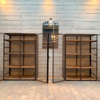 Pair of industrial cabinets