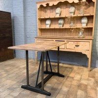 Industrial metal and wood table