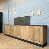 Large wooden workshop cabinet