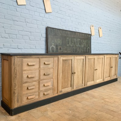 Large wooden workshop cabinet