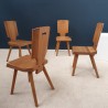 Set of 4 chairs by Pierre CHAPO