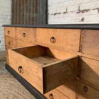 French oak cabinet with drawers