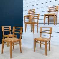 Set of 6 Pierre Cruège 1950 Chairs