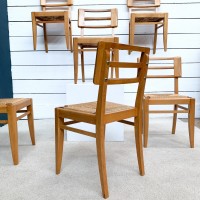 Set of 6 Pierre Cruège 1950 Chairs
