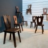 Series of brutalist elm chairs