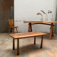 Table basse en bois art populaire 1950