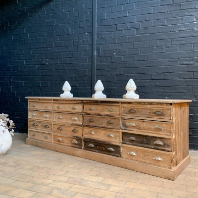 Former haberdashery cabinet with drawers