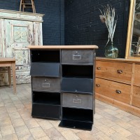 Industrial cabinet with flaps