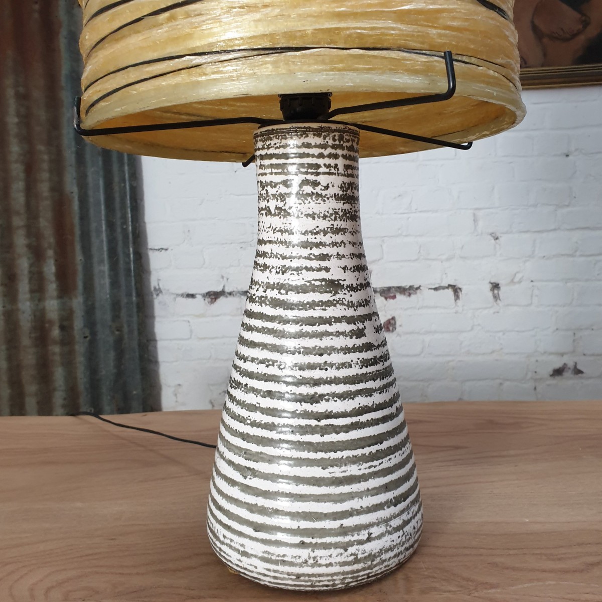 Lampe en céramique et résine 1960