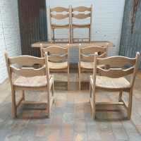 chaises en chêne brut
