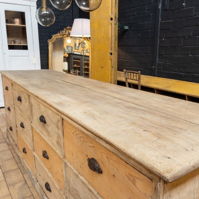 Ancien meuble de métier en bois 12 tiroirs